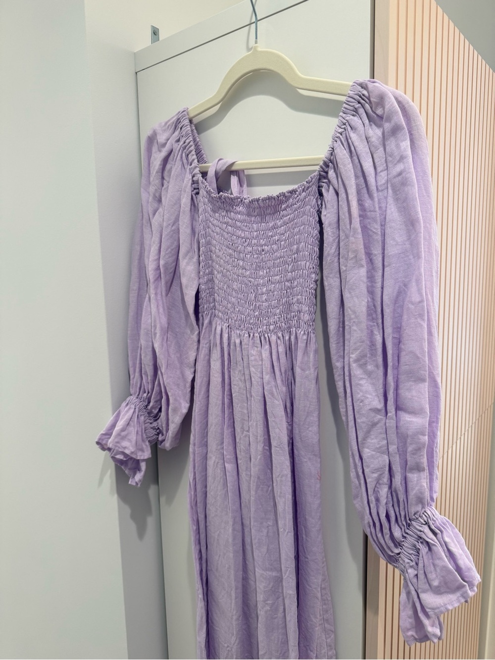 Sleeper Lavender Midi Dress with Smocked Bodice - Picture 4 of 6